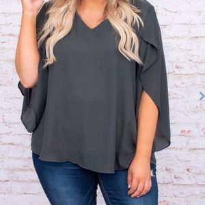 Charcoal Gray Plus Size 3X Top